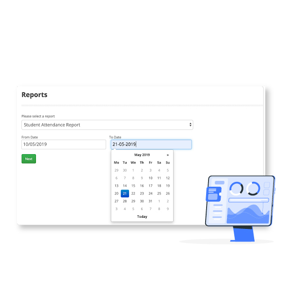 Reporting dashboard for school records.